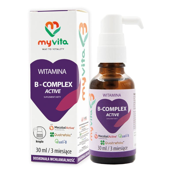 MyVita, Silver, Witamina B-Complex Active, krople, 30 ml